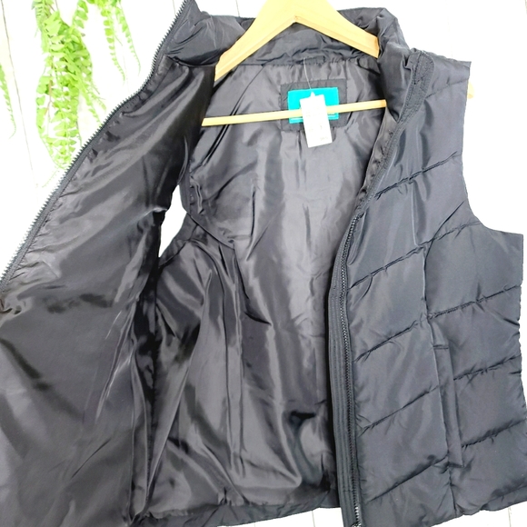 Aeropostale Puff Vest Jacket Olive Green/Black - Picture 10 of 11